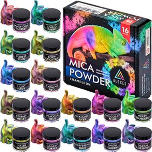 Chameleon Mica Powder – Epoxy Resin Color Pigment Powder - Color Shift Mica Powder - Epoxy Resin Pigment Powder 16 Colors Jars Set – Chameleon Powder - Holographic Mica Powder