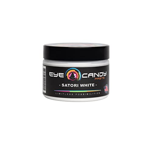 Eye Candy White Resin Pigment Paste"Satori White" (3 oz Paste / 4 oz Jar) | Create Cells and Lacing | Epoxy, Resin Art Paste | Highly Pigmented