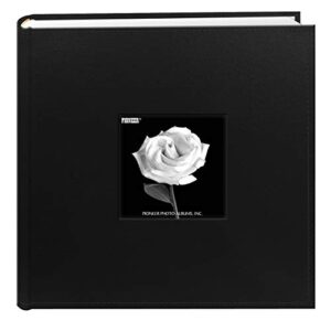 pioneer photo albums da-200sf/blk 200 pocket sewn leatherette frame cover photo album, 4 by 6-inch, black