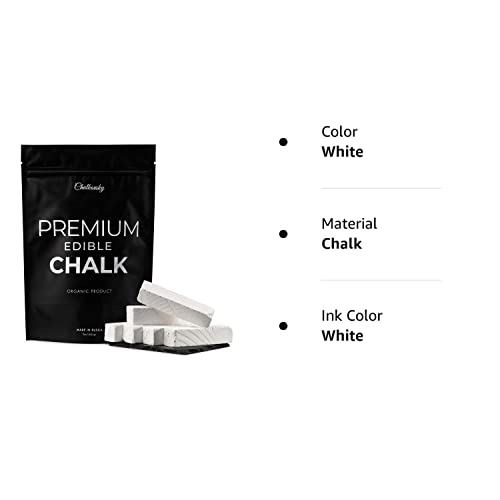 Chalkovsky Premium Edible Chalk - Natural Chalk for Eating - Crunchy Belgorod Chalk Chunks - Russian Organic Chalk for Bone Strength - Zero Additives, No Impurities - White 7oz (200g)