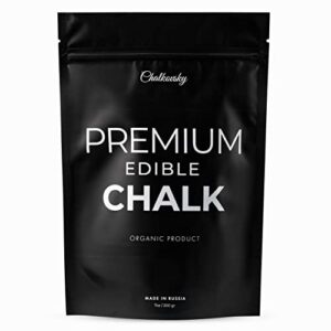 Chalkovsky Premium Edible Chalk - Natural Chalk for Eating - Crunchy Belgorod Chalk Chunks - Russian Organic Chalk for Bone Strength - Zero Additives, No Impurities - White 7oz (200g)