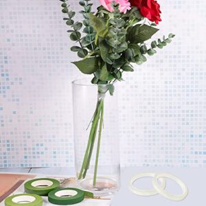 Pengxiaomei 2 Roll Clear Floral Tape,1/4" Wide Florist Tape,Clear Waterproof Florist Tape,Waterproof Floral Tape for Fresh Flower Crafts,Flower Arrangements Supplies