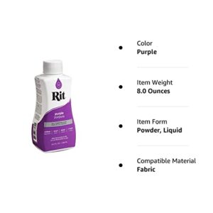 Rit Dye Rit All Purpose Liquid Dye, 236ml, Purple, 8 Fl Oz