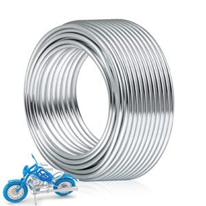 3mm craft wire for sculpting, 52 ft aluminum wire bendable thick metal wire for bonsai trees floral armature wire weaving wrapping clay models dolls diy jewelry making (9 gauge thickness)