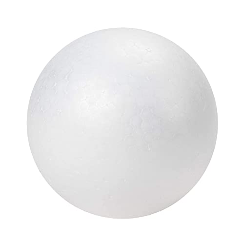 4 Inch White Foam Balls, Polystyrene for DIY Crafts, Art, School Supplies, Decorations (12 Pack)