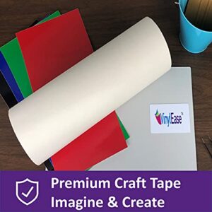 Vinyl Ease 12inch x 100 feet roll of Paper Transfer Tape with a Medium to High Tack Layflat Adhesive. Works with a Variety of Vinyl. Great for Decals, Signs, Wall Words and More. American Made V0821