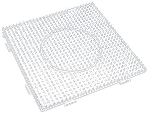 H&W 4PCS 5mm Fuse Beads Boards, Large Clear Pegboards Kits, with Gift 4 Lroning Paper (WA3-Z1)