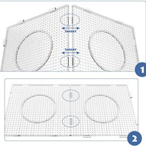 H&W 4PCS 5mm Fuse Beads Boards, Large Clear Pegboards Kits, with Gift 4 Lroning Paper (WA3-Z1)