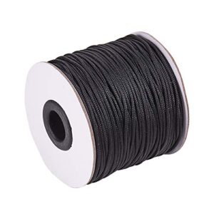 ph pandahall 1.5mm 100 yards black nylon cord wind chime cord replacement braided lift shade blind string for windows roman rollers repair gardening plant waist beading string for chinese knotting