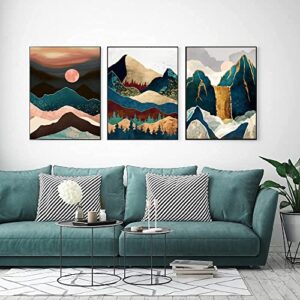 LFMU 6 Pack Diamond Painting Kits for Adults,Full Round Drill Diamond Painting Abstract Landscapes DIY 5D Diamond Art Craft for Home Wall Decor Gift (12x16inch) DP