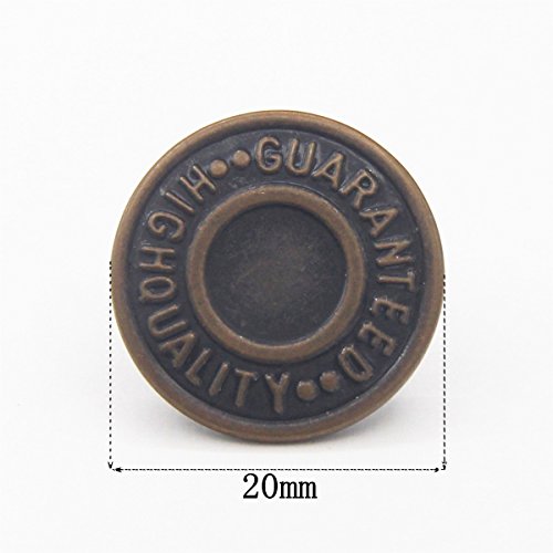 20mm Replacement Jean Buttons 12 Sets Combo Copper Tack Buttons