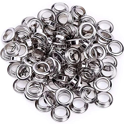 Grommet Tool Kit, Grommet Setting Tool and 100 Sets Grommets Eyelets with Storage Box (1/2 Inch Inside Diameter)