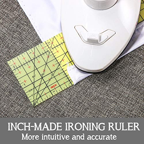 Hot Iron Ruler Hot Ironing Measuring Ruler, Hot Hemmer Ruler Heat Resistant Ruler Sewing Tools Measuring Handmade Tool for Electric Iron Home Ironing Work, 10 Inches