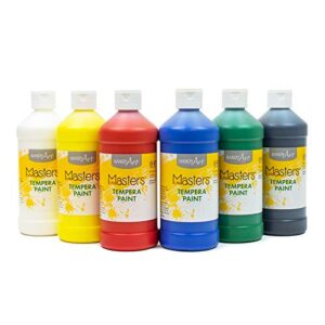 handy art little masters tempera paints set, 16 oz, pack of 6 .