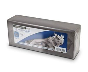 sargent art polymer gray baking clay, 1 pound block, easy to use and soften, safe & non-toxic, used for all types of clay sculpting projects & crafts