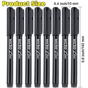 Dyvicl Hand Lettering Pens, Calligraphy Brush Pens Art Markers for Beginners Writing, Sketching, Art Drawing, Illustration, Scrapbooking, Journaling, Black Ink Pen Set, 8 Sizes