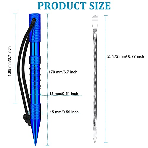 Ferraycle Knotter Tools, FID Paracord FID Set Stainless Steel Paracord Lacin Needles and Smoothing Tool for Leather or Paracord Work (Dark Blue)