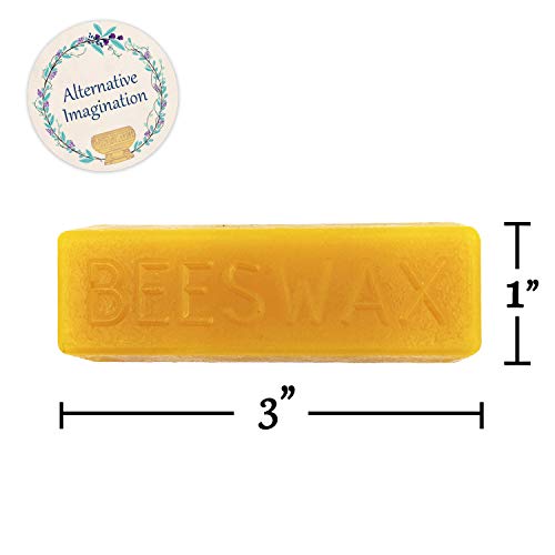 Alternative Imagination 100% Pure Beeswax Bar (1 Ounce), Made in USA