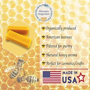 Alternative Imagination 100% Pure Beeswax Bar (1 Ounce), Made in USA
