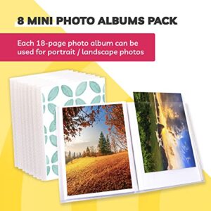 (Set Of 8) 4x6 Photo Albums - Small Photo Album 4x6 - Mini Photo Album - Photo Books for 4x6 Pictures - 4 x 6 Photo Album Book - Small Photo Albums for Pictures 4x6 - Photo Albums 4x6 Pictures