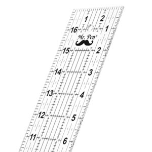 Mr. Pen- Sewing Ruler, 3 x17 Inch, Acrylic Ruler, Quilting Ruler, Cutting Ruler, Acrylic Ruler for Cutting Fabric, Rulers for Quilting and Sewing, Non Slip Quilt Rulers, Sewing Supplies