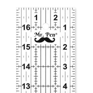 Mr. Pen- Sewing Ruler, 3 x17 Inch, Acrylic Ruler, Quilting Ruler, Cutting Ruler, Acrylic Ruler for Cutting Fabric, Rulers for Quilting and Sewing, Non Slip Quilt Rulers, Sewing Supplies