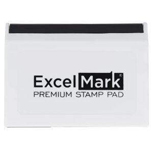 ExcelMark Ink Pad for Rubber Stamps 2-1/8" by 3-1/4" - Black