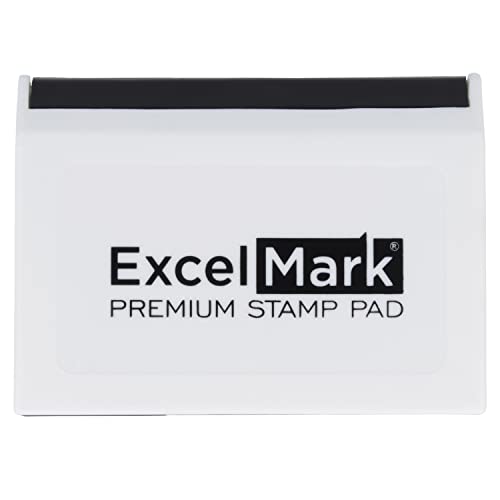 ExcelMark Ink Pad for Rubber Stamps 2-1/8" by 3-1/4" - Black