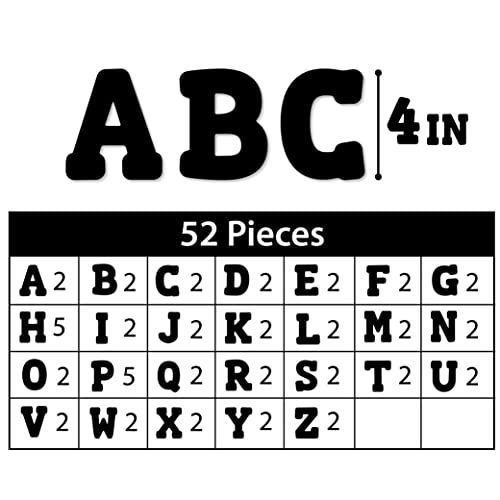 ArtSkills Paper Poster Letters and Numbers for Projects and Crafts, 4" and 2.5", Black, 150 Pieces