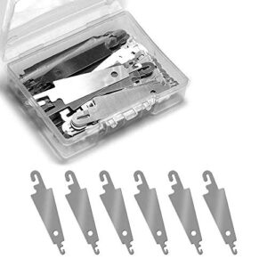 Jofefe 60Pcs Stainless Steel Needle Threader Embroidery Cross Stitch Needle-Threading Tools for Large Eye Needles Hand DIY Sewing with Clear Box