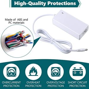 Power Adapter Compatible with Cricut Maker and Cricut Explore Air 2 Cutting Machine, 18V 3A AC Power Replacement Cord Compatible with Cricut, Charger Power Supply Wall Plug Cord Replacement (White)