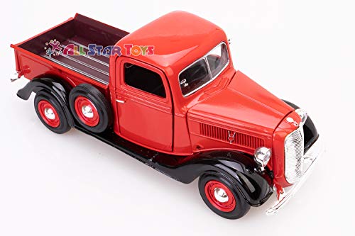 1937 Ford Pick Up Truck, Red With Black - Showcasts 73233 - 1/24 Scale Diecast Model Car by Motor Max