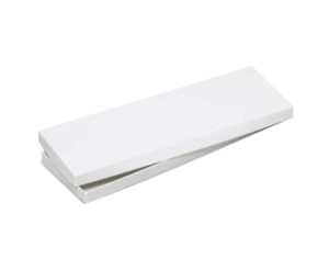 gift wrap tie boxes 14 x 4 1/2 x 3/4 inch – 2 pack (white)