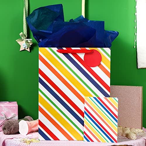 16.5" Gift Bags for Birthday Party - Extra Large Gift Bags with Greeting Card, Tag, Tissue Paper - 2 Pack