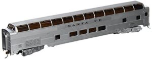 bachmann trains – 85′ full dome santa fe passenger car with lighted interior – ho scale , white