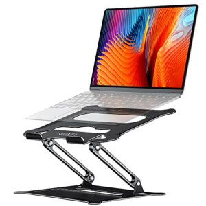 urmust laptop notebook stand holder adjustable laptop stand portable laptop riser compatible with macbook air pro hp dell xps lenovo all laptops 10-15.6″(black)