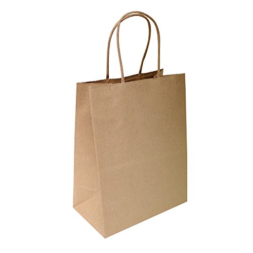 Flexicore Packaging Brown Kraft Paper Bags Size: 8 Inch X 4.75 Inch x 10.25 Inch | Count: 50 Bags | Color: Brown