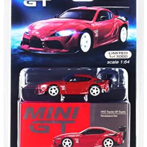 TRUE SCALE miniatures GR Supra HKS Renaissance Red w/Carbon Accents & White Wheels Limited Edition to 3000 Pieces 1/64 Diecast Model Car by True Scale Miniatures MGT00265