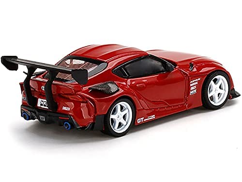 TRUE SCALE miniatures GR Supra HKS Renaissance Red w/Carbon Accents & White Wheels Limited Edition to 3000 Pieces 1/64 Diecast Model Car by True Scale Miniatures MGT00265