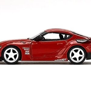 TRUE SCALE miniatures GR Supra HKS Renaissance Red w/Carbon Accents & White Wheels Limited Edition to 3000 Pieces 1/64 Diecast Model Car by True Scale Miniatures MGT00265