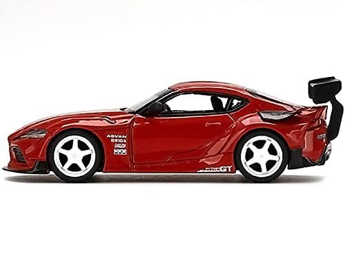 TRUE SCALE miniatures GR Supra HKS Renaissance Red w/Carbon Accents & White Wheels Limited Edition to 3000 Pieces 1/64 Diecast Model Car by True Scale Miniatures MGT00265