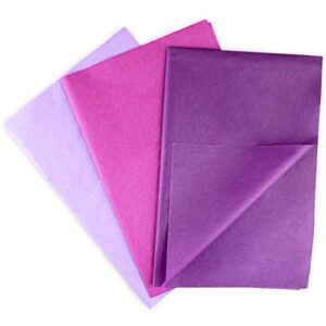 MR FIVE 60 Sheets Gift Tissue Paper Bulk,20" x 14",Tissue Paper for Gift Bags,DIY and Crafts,Gift Wrapping Tissue Paper for Fall Halloween Birthday Wedding Holiday, 3 Colors (Purple)