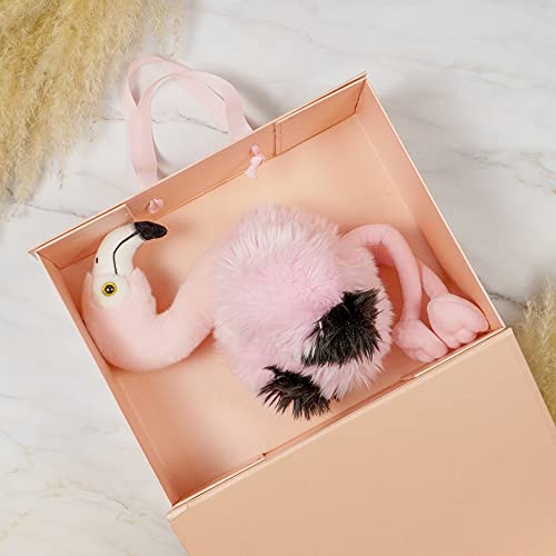 Pearz Rose Gold Gift Box - Magnetic Gift Box with Lid | 10.3x7.1x3.14 Inches | Collapsible Glossy Gift Boxes for Presents | Bridesmaid Gift Boxes with lids (Pack of 5)