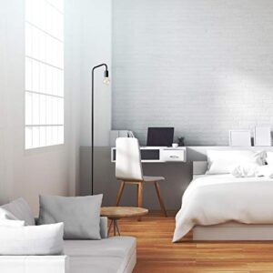 O’Bright Industrial Floor Lamp for Living Room, 100% Metal Lamp, UL Certified E26 Socket, Minimalist Design for Decorative Lighting, Stand Lamp for Bedroom/Office/Dorm, ETL Listed, Black