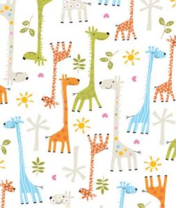 baby giraffe gift wrapping roll 24″ x 15′ – baby gift wrap paper