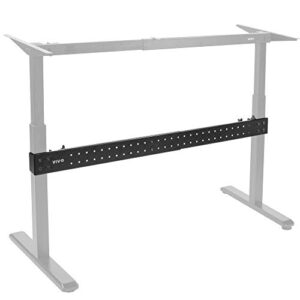 vivo universal steel clamp-on desk stabilizer bar, 36 to 61.6 inch bracket support system for sit to stand desk frames, black, desk-stb01b