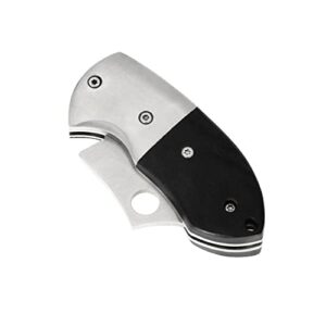 BYKCO Small Unique Knife, Fold-able Knife, Pocket Knives, Black Wood Handle, Unique Compact Portable Mini Little Folding Knife Gift-able for Men Women