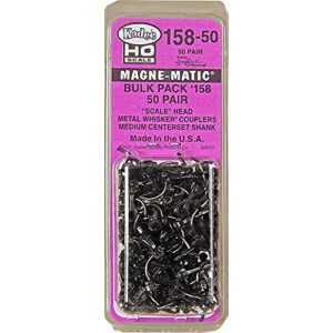 kadee #158-50 bulk pack 50 pair #158 scale whisker metal couplers medium 9/32″ ho scale