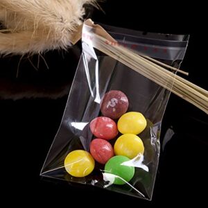 Clear Resealable Cellophane Bags 500pcs Sealable OPP Poly Bags 2x3" Mini Crystal Sealed Clear Bags 2 Mil for Earrings Candies Bakery Cookies Gift (5 Sizes to Choose from)