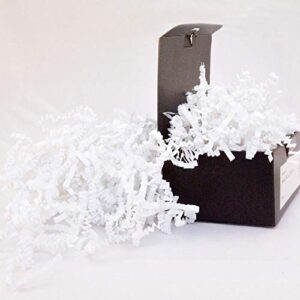 Mrs Fizz Crinkle Cut Paper Shred Filler for Packing and Filling Gift Baskets (10 LB) White